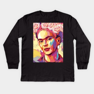 frida kahlo Kids Long Sleeve T-Shirt